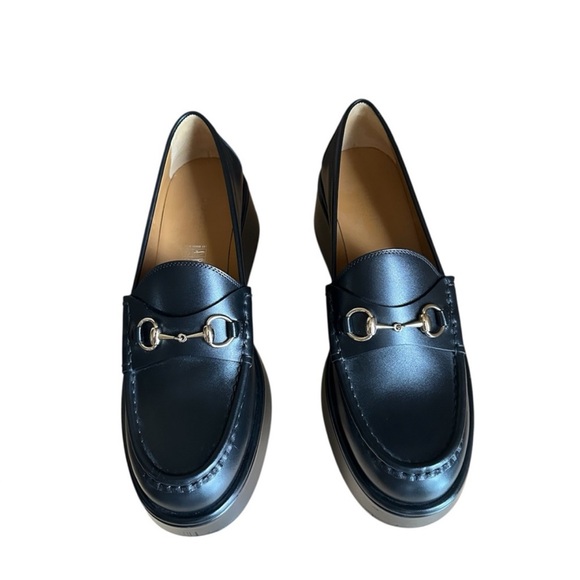 Gucci Ilde Horsebit Flatform leather platform Loafer RETAIL 1,300 - Picture 6 of 14